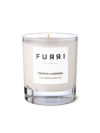 French Lavender, candle, Furri, luxury, brand, british, girl, london, faux, designer, candle, vegan, cruelty free, hand poured, London business, candle making, coconut, natural, wax, coconut wax, kosher, no additives, scented