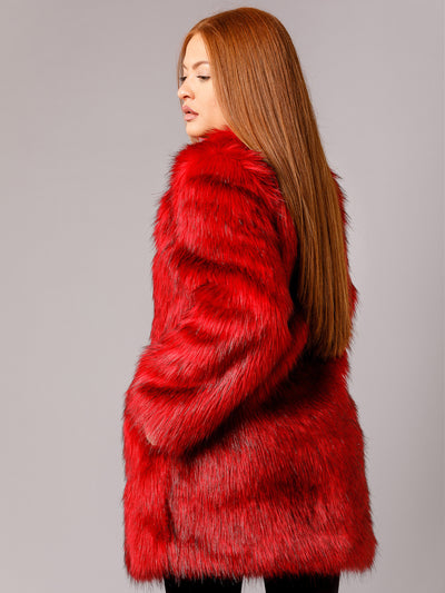 Furri, luxury, brand, british, girl, london, faux fur, coat, free from fur, ginger, designer, flat coat, scarlett black